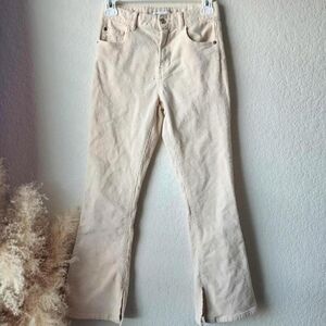 Zara Women's Beige Flare Jeans